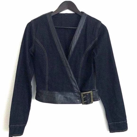 FUBU Jackets & Blazers - Vintage FUBU Dark Denim Cropped Jacket